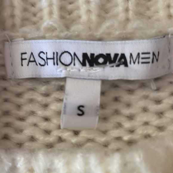 FASHION NOVA. NWT. Henderson Cable Knit Pullover Acrylic Sweater. Cream.… - Picture 5 of 10